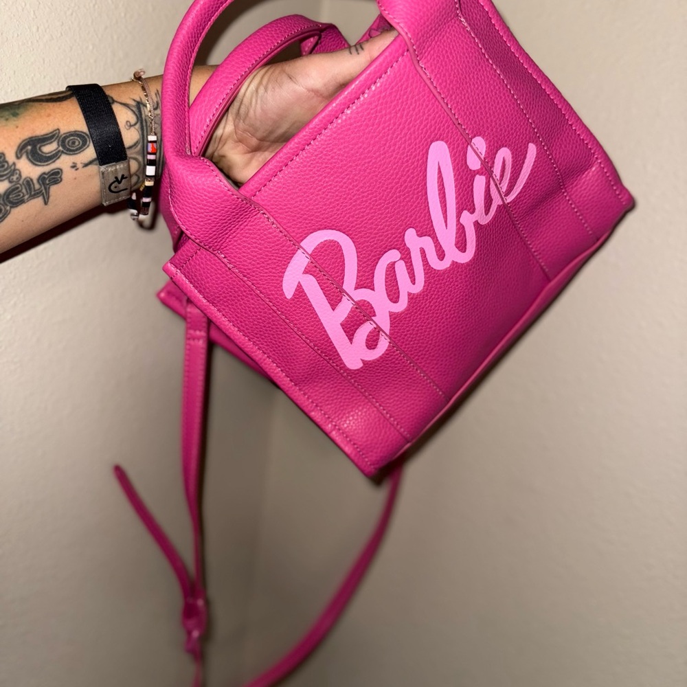 Barbie Hot Pink tote Bag with long strap